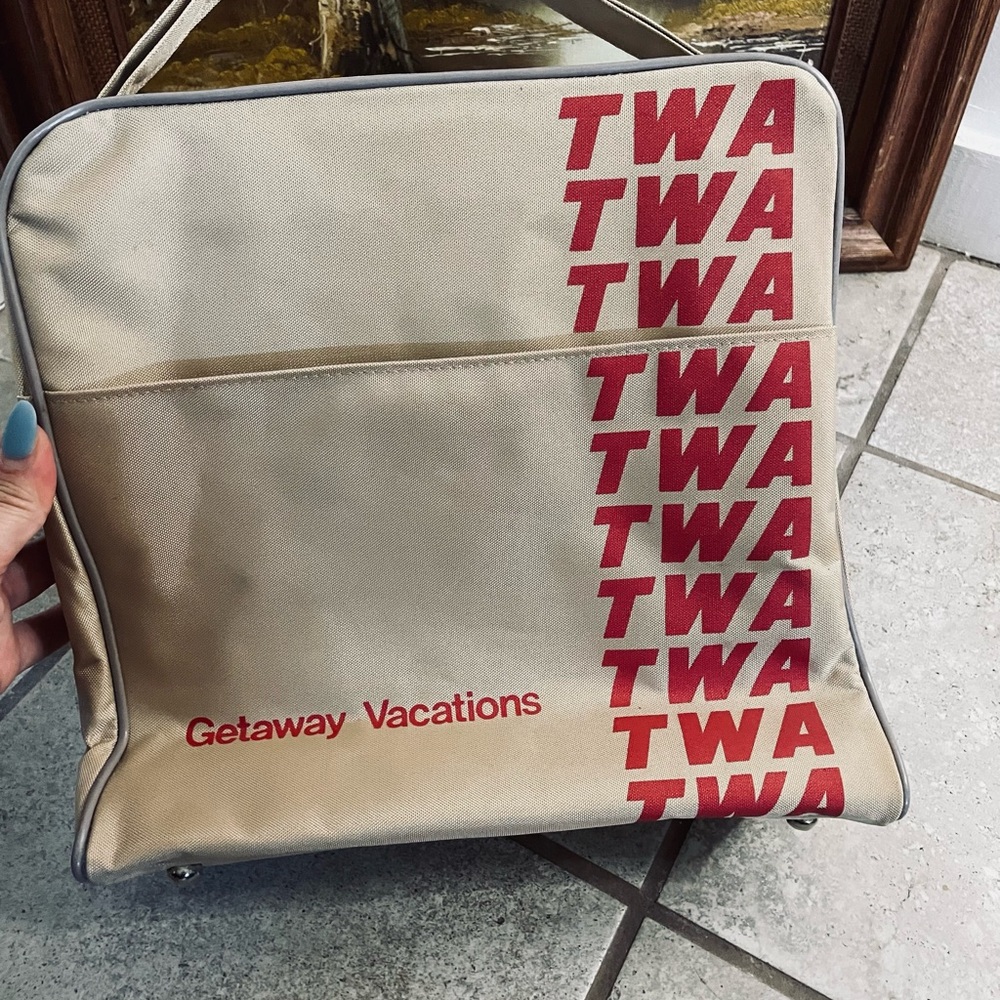 vintage | twa airlines | twa getaway vacations collection bag - Picture 5 of 13